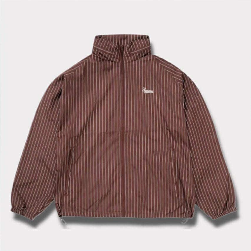 supreme ストライプジャケット Reflective Pinstripe Track Jacket | Supreme 24fw
