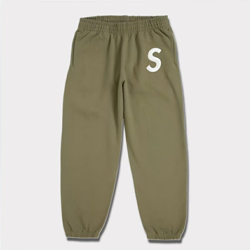 Supreme シュプリーム 2024AW S Logo Sweatpant Sロゴスウェットパンツ　オリーブ