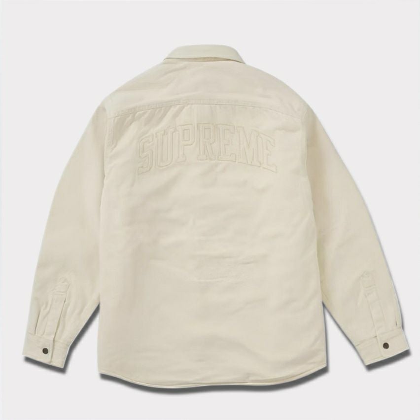  Supreme シュプリーム 2024AW Faux Shearling Lined Work Shirt フォークスシアリングラインドワークシャツ ナチュラル