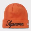 Supreme シュプリーム 2024AW New Era Script Beanie ニューエラスクリプトビーニー ニット帽　オレンジ
