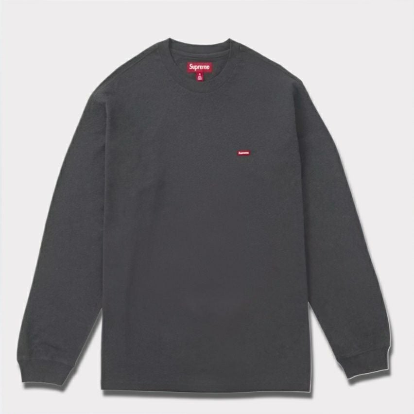 L/S Box Small Supreme トップス Tee  Tee L/S Box Small Supreme (SS25) TEE L⁄S BOX SMALL SUPREME 22fw Charcoal トップス