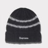 Supreme シュプリーム 2024AW Brushed Stripe Beanie ブラッシュストライプビーニー ニット帽 ブラック 黒