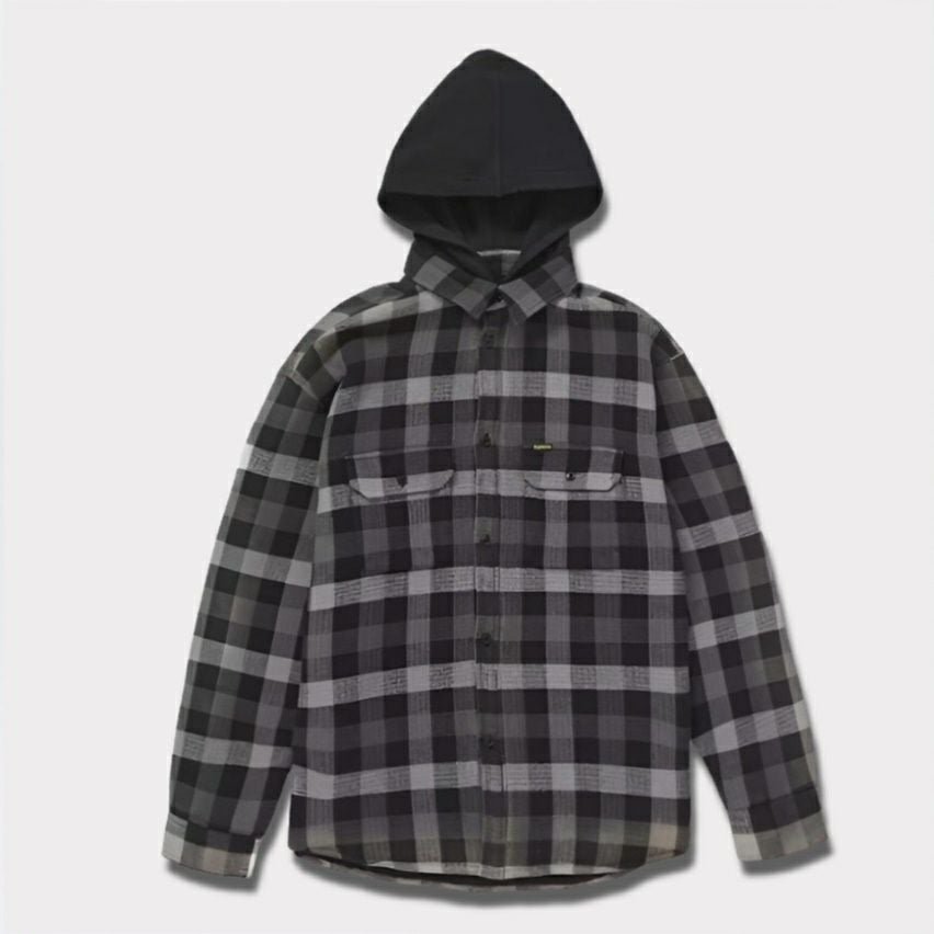 supreme（シュプリーム）フーデッドプレイドニット長袖シャツ メンズ XL Supreme シュプリーム 2024AW Waffle Plaid Hooded Shirt ワッフル