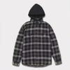Supreme シュプリーム 2024AW Waffle Plaid Hooded Shirt ワッフルプレイドフードシャツ ブラック 黒