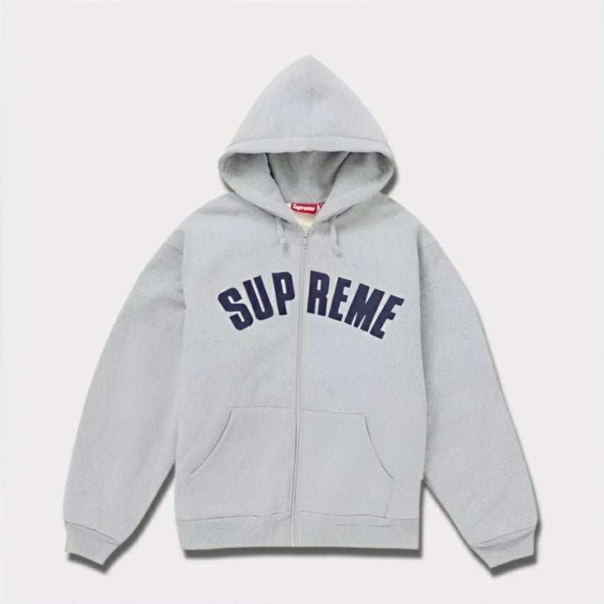 supreme グレー ジップパーカー Supreme（シュプリーム） Hooded Zip Up Thermal Heather ジップアップ