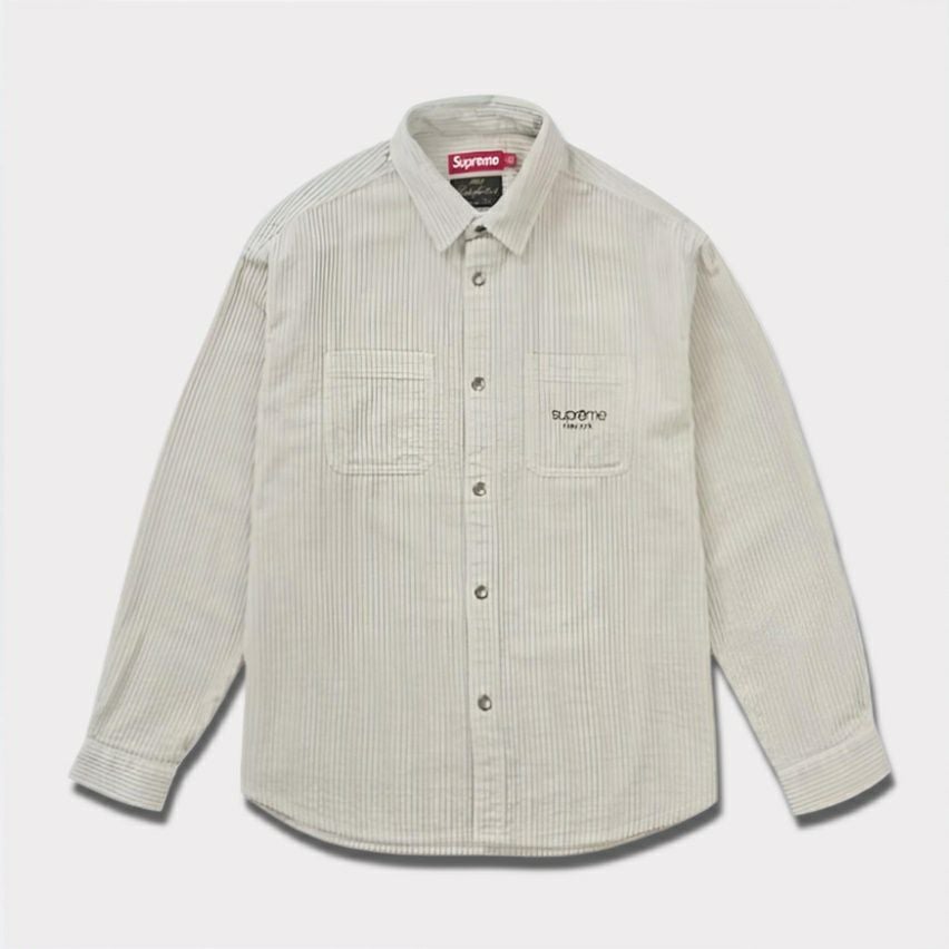 Supreme シュプリーム 2024AW Wide Wale Corduroy Snap Shirt ワイドウェイルコーデュロイスナップシャツ ストーン