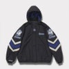Supreme シュプリーム 2024AW Mitchell & Ness NCAA Hooded Stadium Jacket ミッチェル&ネスNCAAフードスタジアムジャケット　ブラック 黒