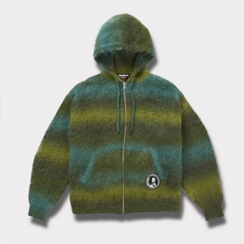 90s Hysteric Glamourモヘア混ジップアップジャケット ブルゾン Supreme シュプリーム 2024AW Hysteric Glamour Mohair Zip Up Hooded
