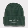 Supreme シュプリーム 2024AW Classic Logo Chunky Ribbed Beanie クラシックロゴチャンキーリブドビーニー ダークグリーン