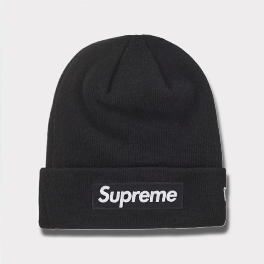 Supreme ブラック ニット帽 New Era　2024FW Supreme シュプリーム 2024AW New Era Box Logo Beanie ニューエラ