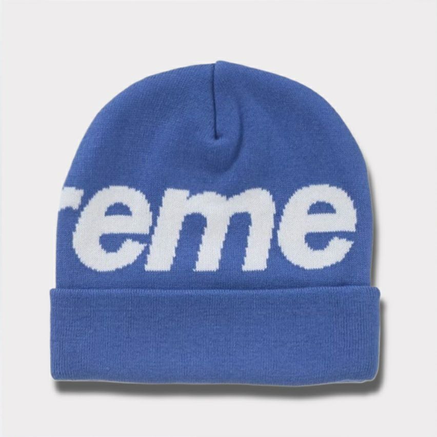 Supreme シュプリーム 2024AW Big Logo Beanie ビッグロゴビーニー ブルー 青1