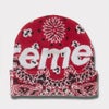 Supreme シュプリーム 2024AW Big Logo Beanie ビッグロゴビーニー レッドバンダナ1