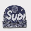 Supreme シュプリーム 2024AW Big Logo Beanie ビッグロゴビーニー ブルーバンダナ
