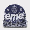 Supreme シュプリーム 2024AW Big Logo Beanie ビッグロゴビーニー ブルーバンダナ1