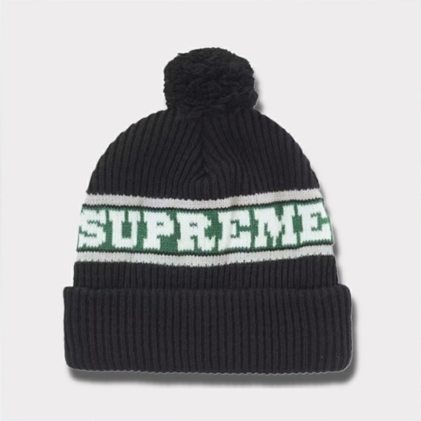 Supreme シュプリーム 2024AW Big Stripe Beanie ビッグストライプビーニー ブラック 黒