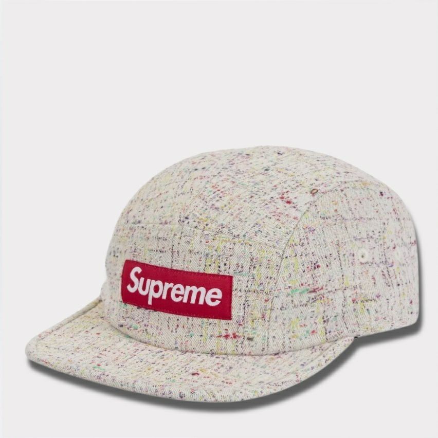 Supreme チェック柄キャップ　2024AW Supreme☆洗練された芸術☆スクリプトチェック柄キャップ (Supreme