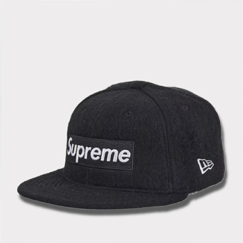 Supreme シュプリーム Brushed Wool Box Logo New Era Cap ブラッシュウールボックスロゴニューエラキャップ ブラック 黒