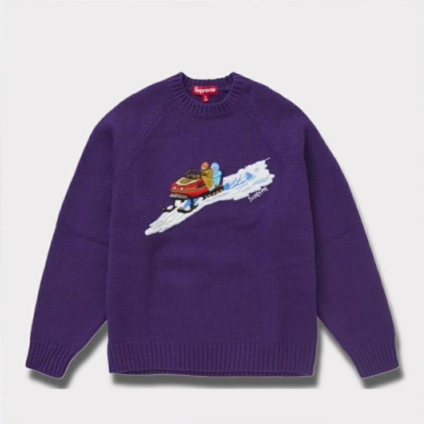 Supreme シュプリーム 2024AW Snowmobile Sweater スノーモバイルセーター パープル　紫