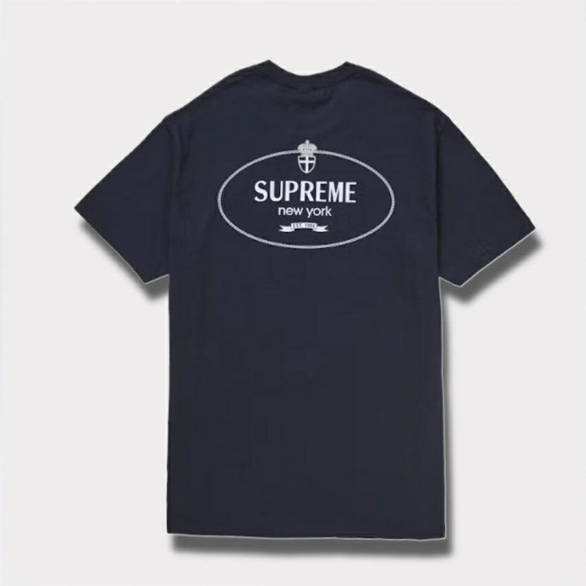 Supreme シュプリーム 2024AW Crest Tee　クレストTシャツ ネイビー 紺