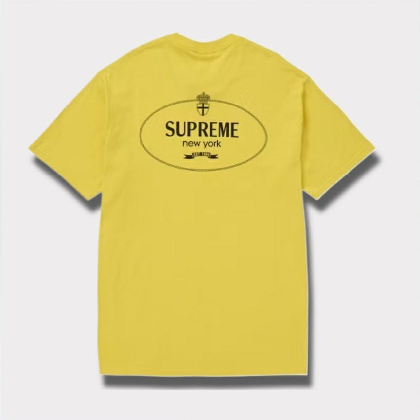 Supreme シュプリーム 2024AW Crest Tee　クレストTシャツ イエロー