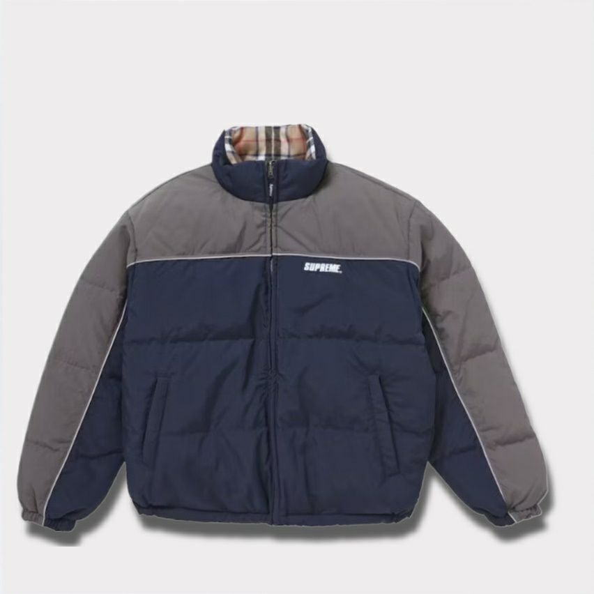 Supreme シュプリーム 2024AW Reversible Puffer Jacket リバーシブルパファージャケット ネイビー 紺