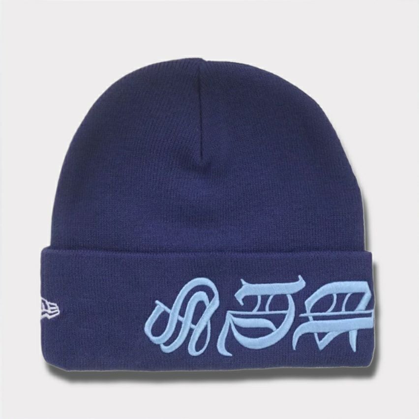 Supreme シュプリーム 2025SS Blackletter New Era Beanie ブラックレターニューエラビーニー ネイビー 紺