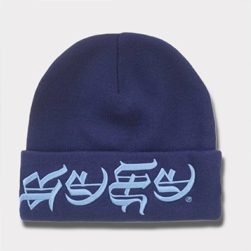 Supreme シュプリーム 2025SS Blackletter New Era Beanie ブラックレターニューエラビーニー ネイビー 紺1