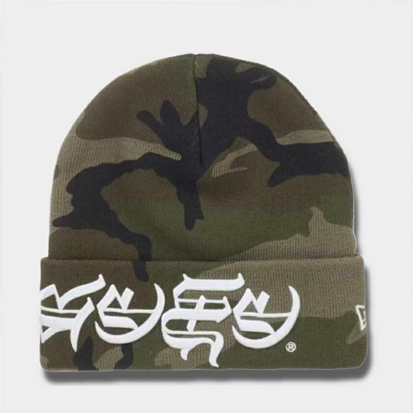 Supreme シュプリーム 2025SS Blackletter New Era Beanie ブラックレターニューエラビーニー ウッドランドカモ1