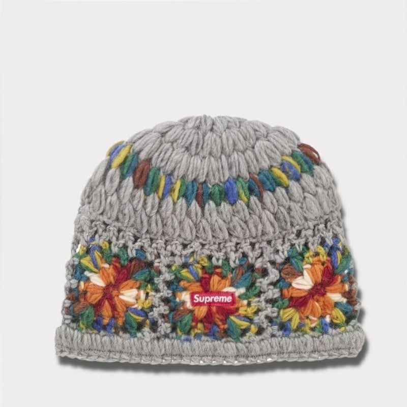 Supreme シュプリーム 2025SS Crochet Beanie クロシェビーニー ヘザーグレー 灰