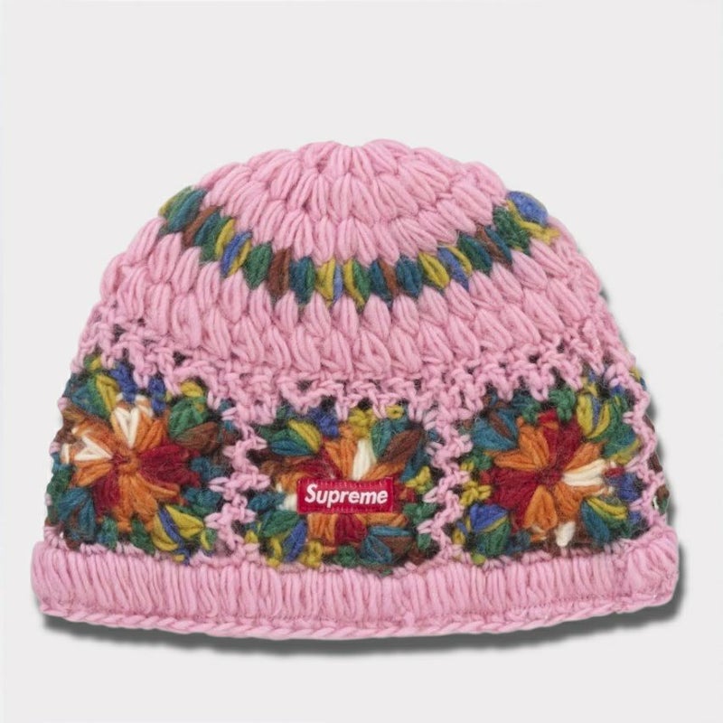 Supreme シュプリーム 2025SS Crochet Beanie クロシェビーニー ピンク