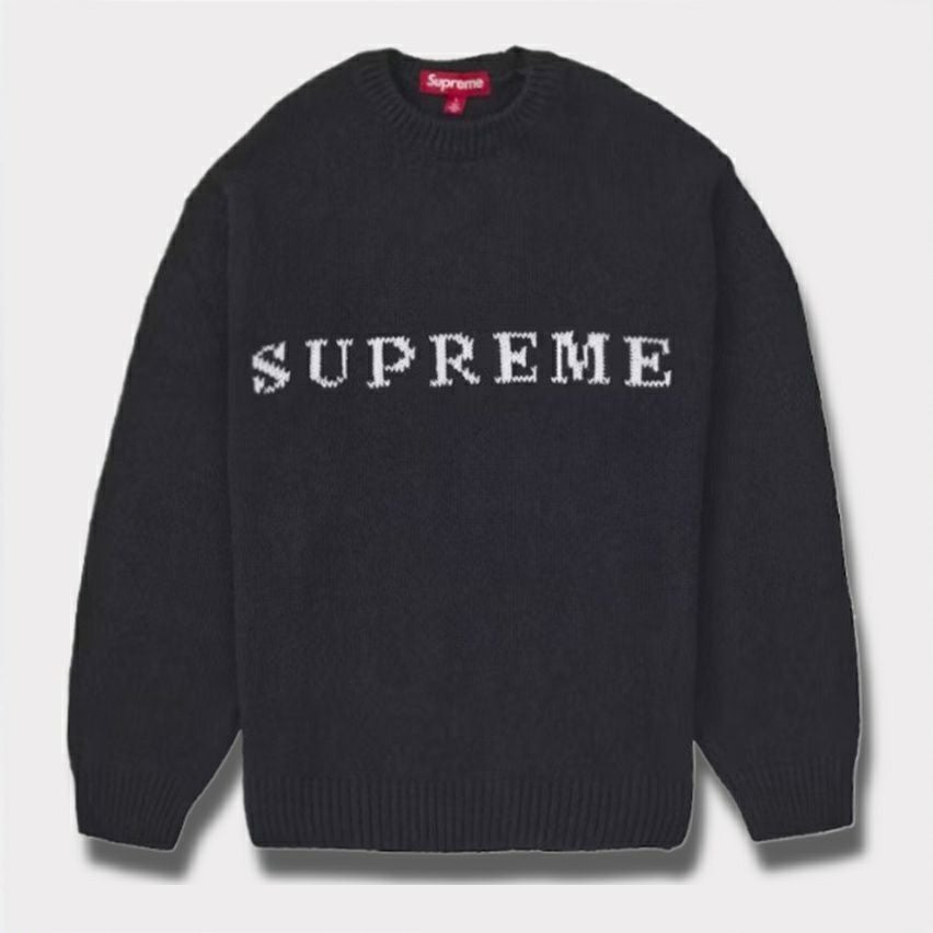 Supreme シュプリーム 2025SS Contrast Logo Sweater コントラストロゴセーター ブラック 黒
