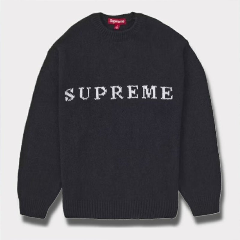 Supreme シュプリーム 2025SS Contrast Logo Sweater コントラストロゴセーター ブラック 黒