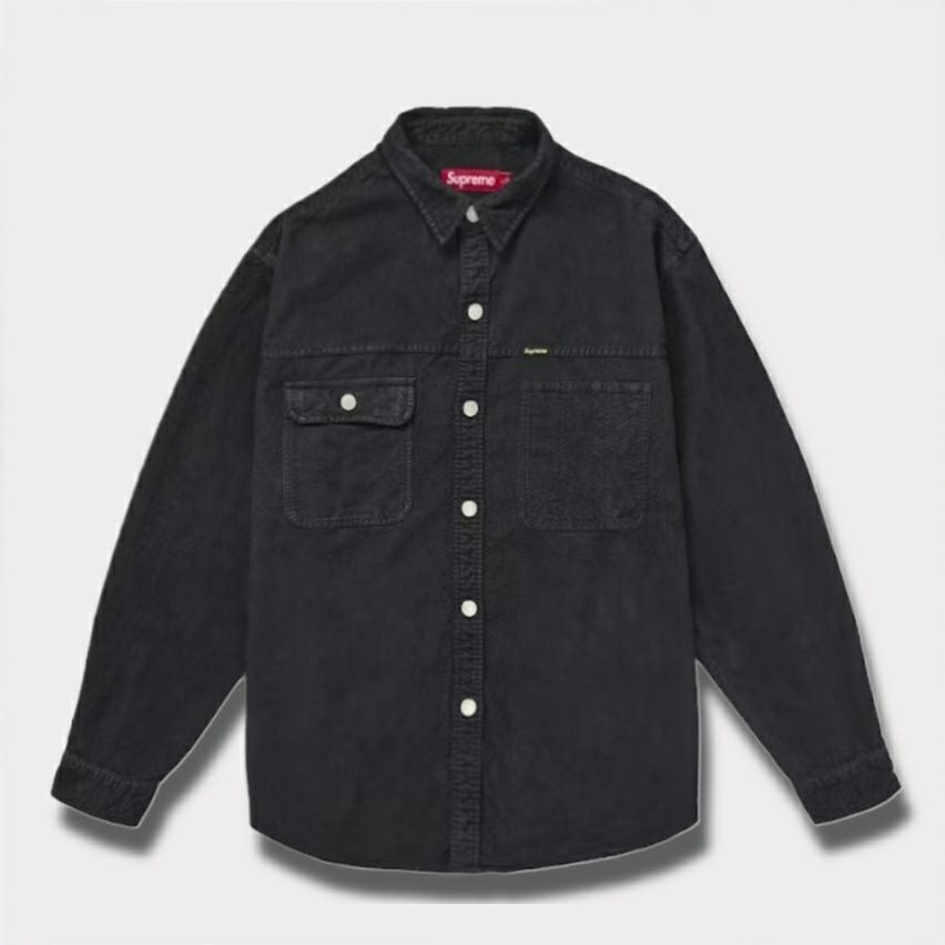 Supreme シュプリーム 2025SS Washed Corduroy Shirt ウォッシュコーデュロイシャツ ブラック 黒