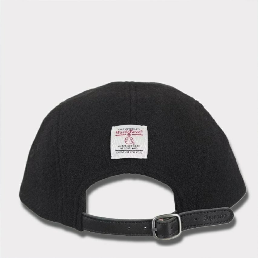 Supreme シュプリーム 2025SS Harris Tweed Camp Cap ハリスツイードキャンプキャップ ブラック　黒1