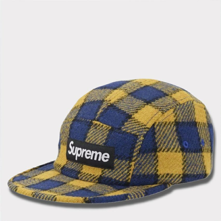 Supreme シュプリーム 2025SS Harris Tweed Camp Cap ハリスツイードキャンプキャップ イエロープレイド