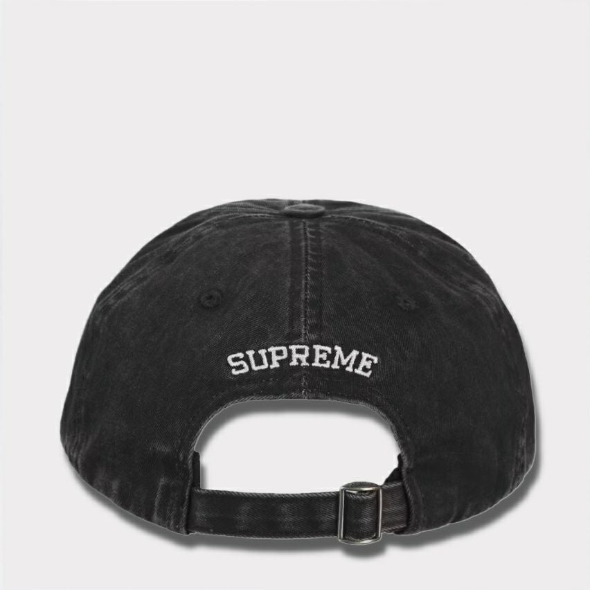 Supreme シュプリーム 2025SS Pigment Coated S Logo 6Panel ピグメントコートSロゴ6パネルキャップ ブラック1