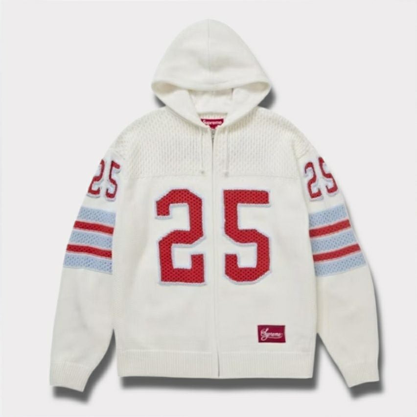 Supreme シュプリーム 2025SS Sport Zip Up Hooded Sweater スポーツジップアップフードセーター　ホワイト