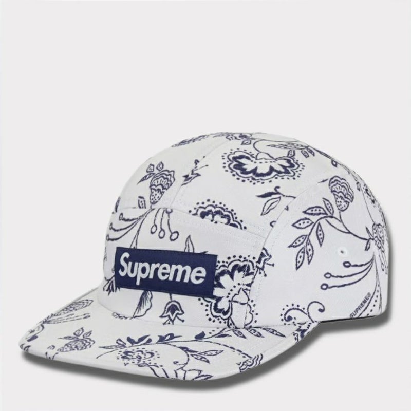  Supreme シュプリーム 2025SS Floral Jacquard Camp Cap フローラルジャガードキャンプキャップ ホワイト