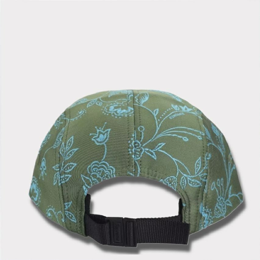 Supreme シュプリーム 2025SS Floral Jacquard Camp Cap フローラルジャガードキャンプキャップ グリーン1