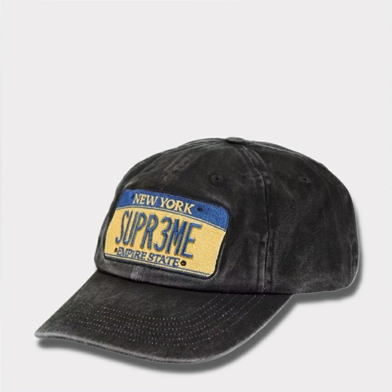Supreme シュプリーム 2025SS License Plate 6Panel Cap ライセンスプレート6パネルキャップ ブラック　黒