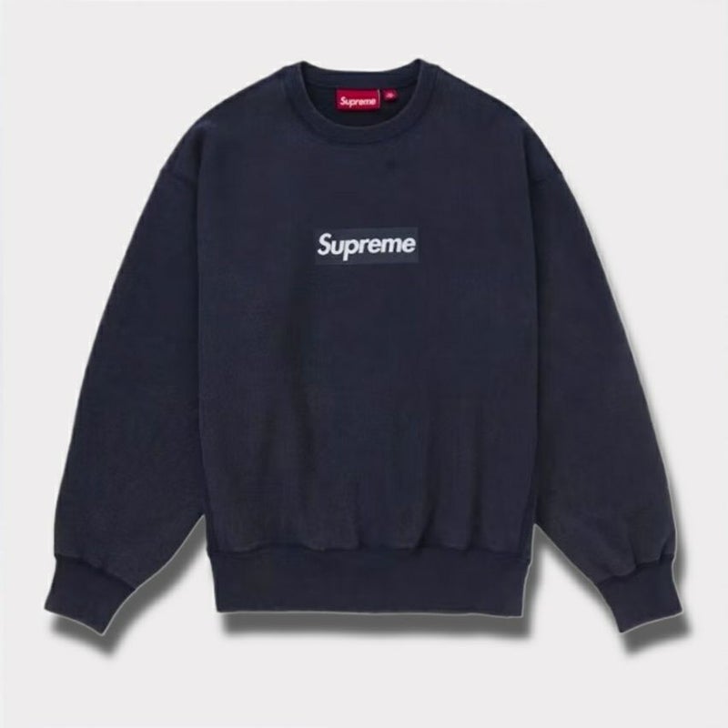 Supreme シュプリーム 2025SS Washed Box Logo Crewneck ウォッシュボックスロゴクルーネック ネイビー 紺