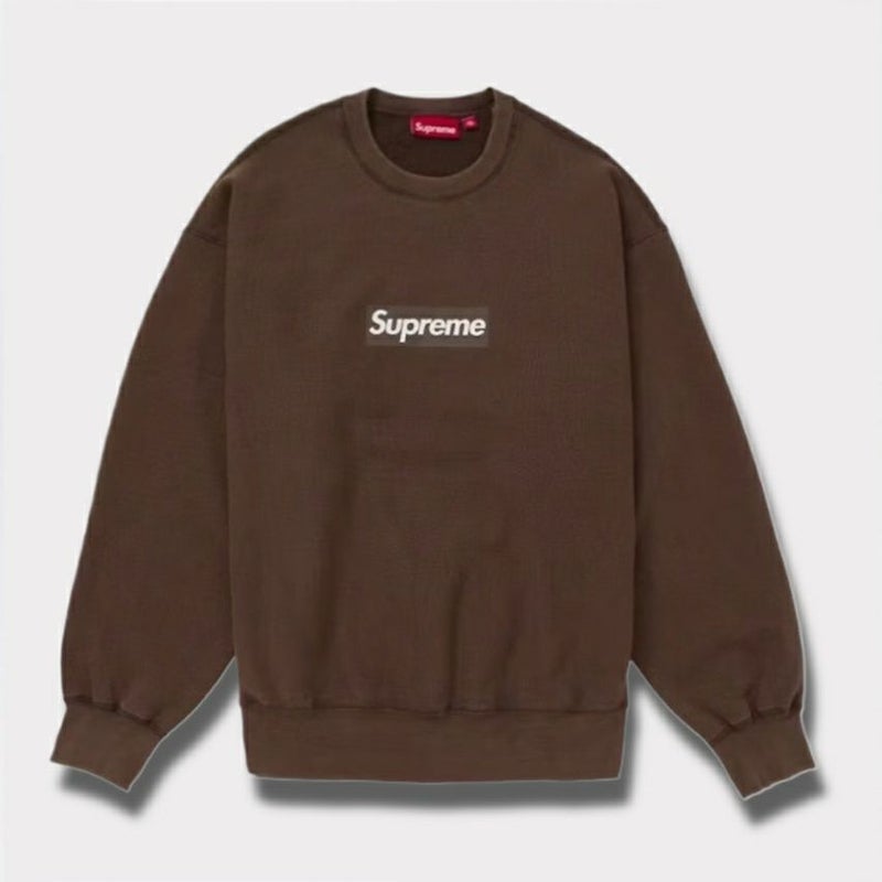 Supreme シュプリーム 2025SS Washed Box Logo Crewneck ウォッシュボックスロゴクルーネック ブラウン