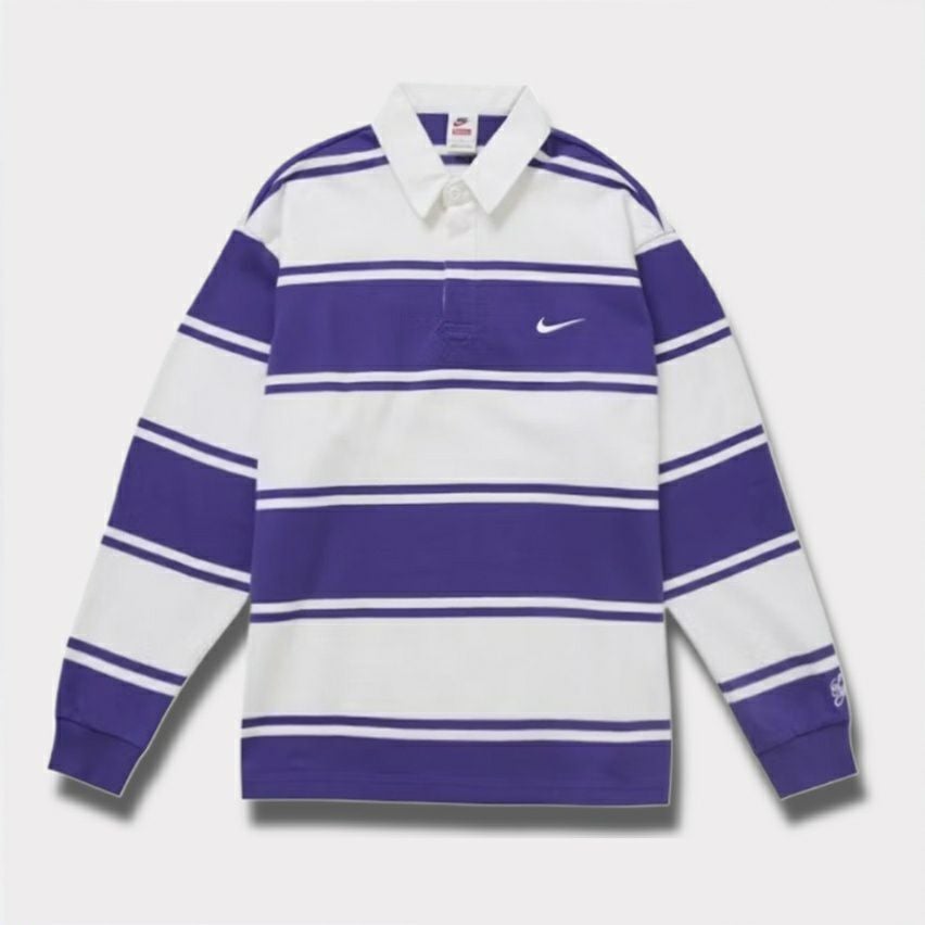 Supreme シュプリーム 2025SS Nike Stripe Rugby ナイキストライプラグビー パープル1