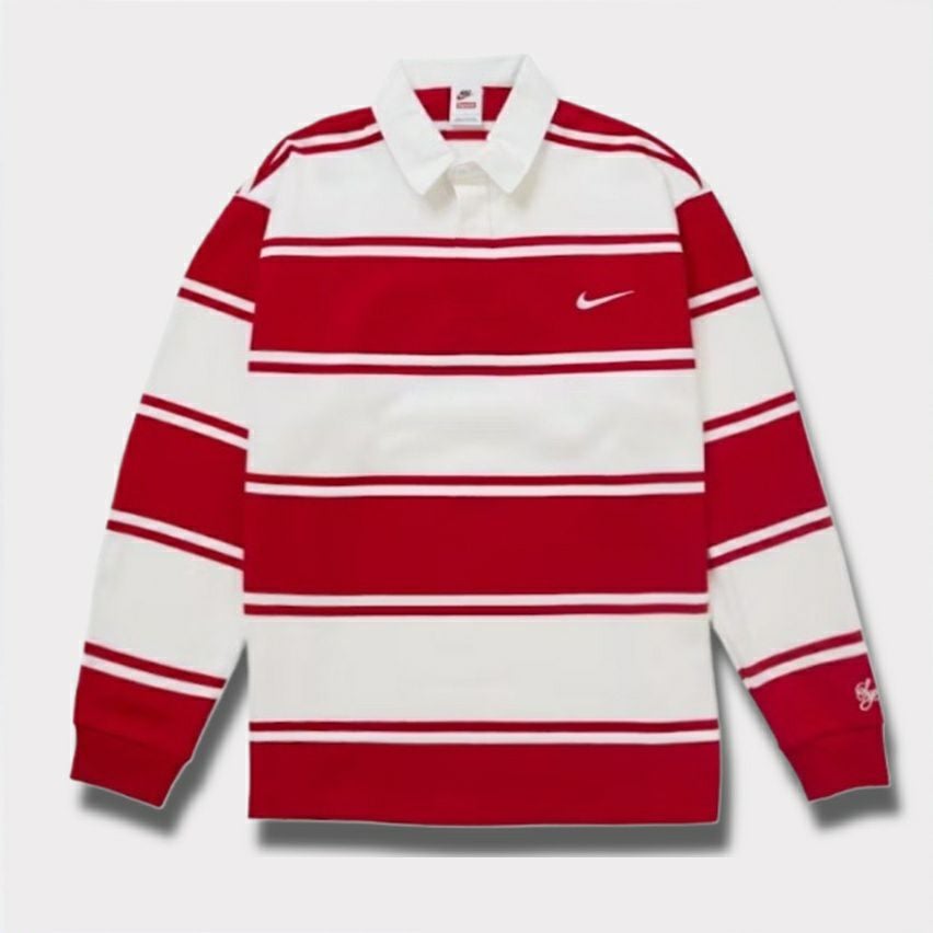 Supreme シュプリーム 2025SS Nike Stripe Rugby ナイキストライプラグビー レッド　赤1
