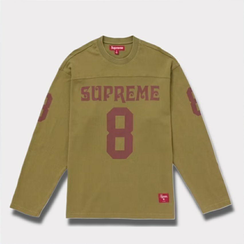  Supreme シュプリーム 2025SS Affiliated L/S Football Top アフィリエイトロングスリーブトップ Tシャツ ライトオリーブ