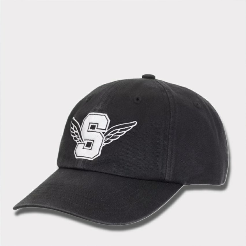 Supreme シュプリーム 2025SS Wings Logo 5Panel Cap ウイングスロゴ6パネルキャップ ブラック　黒