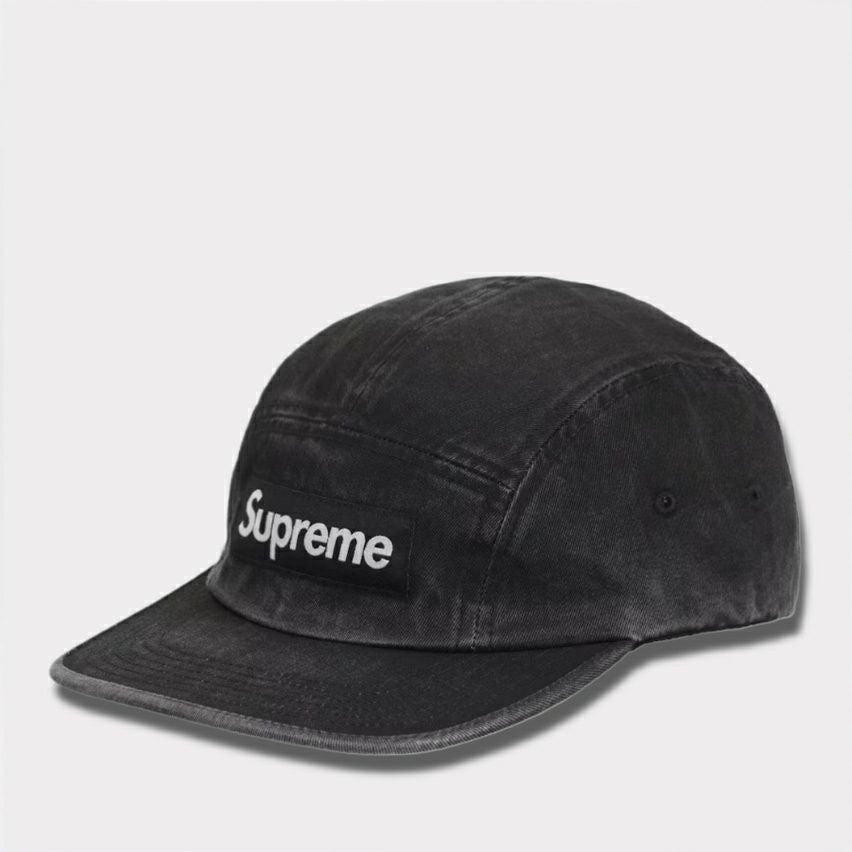 Supreme シュプリーム 2025SS Washed Chino Twill Camp Cap ウォッシュチノツイルキャンプキャップ ブラック 黒