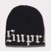 Supreme シュプリーム 2025SS Old English Printed Beanie オルドイングリッシュプリントビーニー ニット帽 ブラック 黒