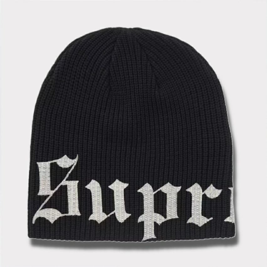 Supreme シュプリーム 2025SS Old English Printed Beanie オルドイングリッシュプリントビーニー ニット帽 ブラック 黒
