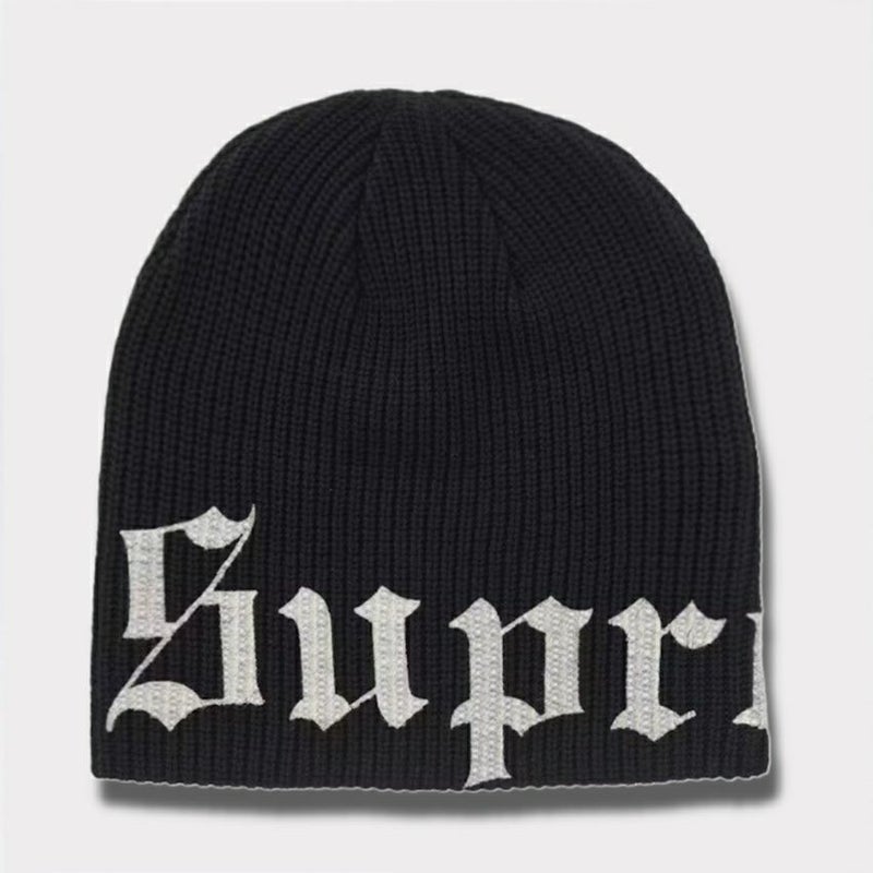 Supreme シュプリーム 2025SS Old English Printed Beanie オルドイングリッシュプリントビーニー ニット帽 ブラック 黒